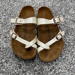 Birkenstock Cream Double Strap Sandals